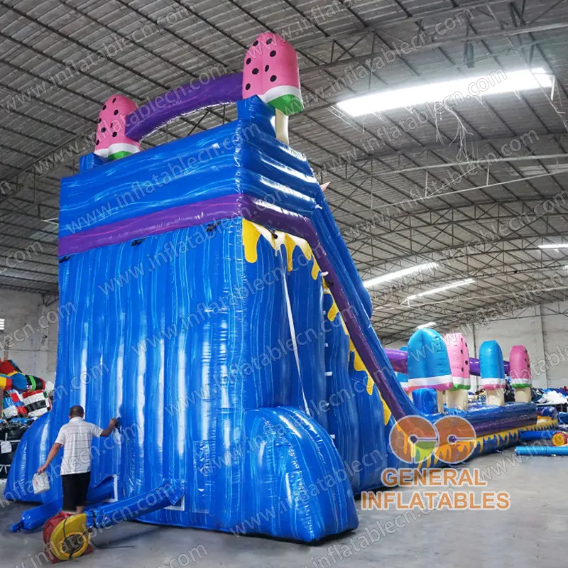 GWS-429 Ice cream water slide n slip dual lane