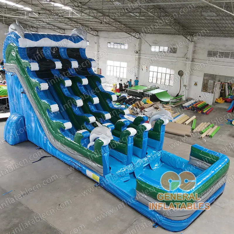 GWS-430 Dolphin water slide dual lane