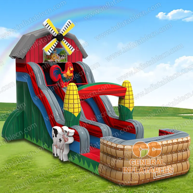 GWS-438 20ftH  Farm Water Slide