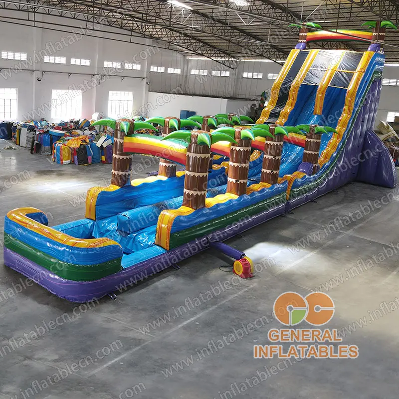 GWS-448 28ft jungle trees water slide n slip