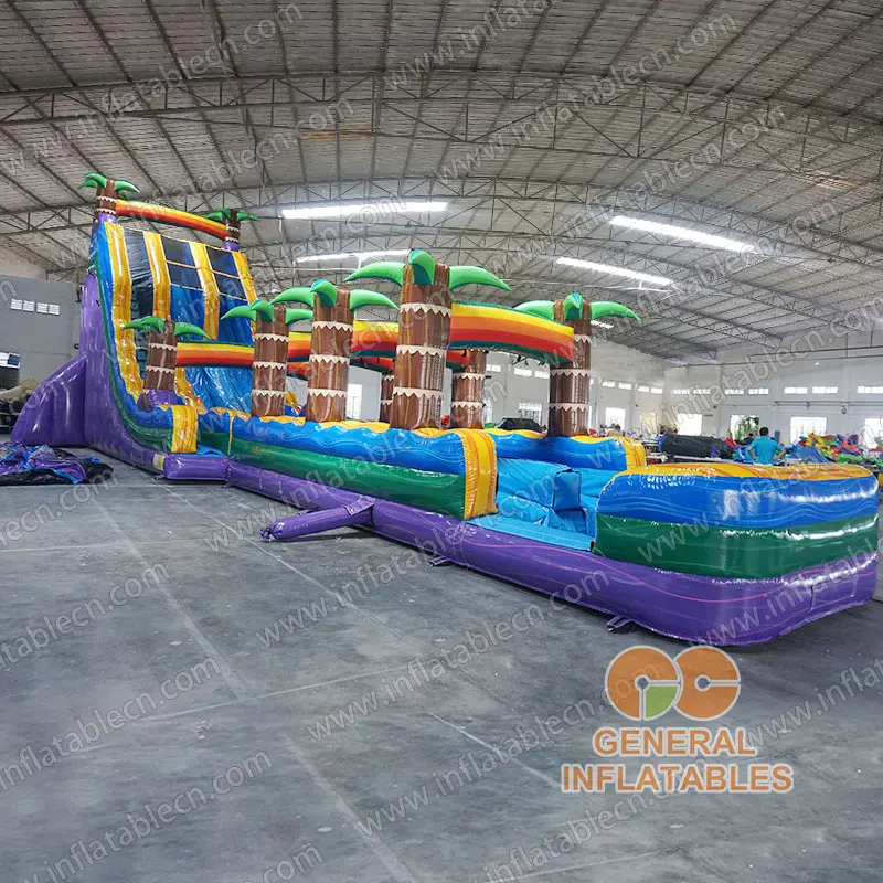 GWS-448 28ft jungle trees water slide n slip