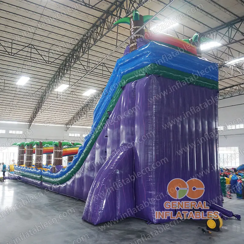 GWS-448 28ft jungle trees water slide n slip