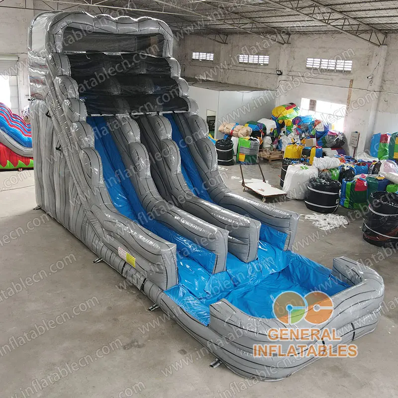 GWS-452 Grey marble dual lane water slides