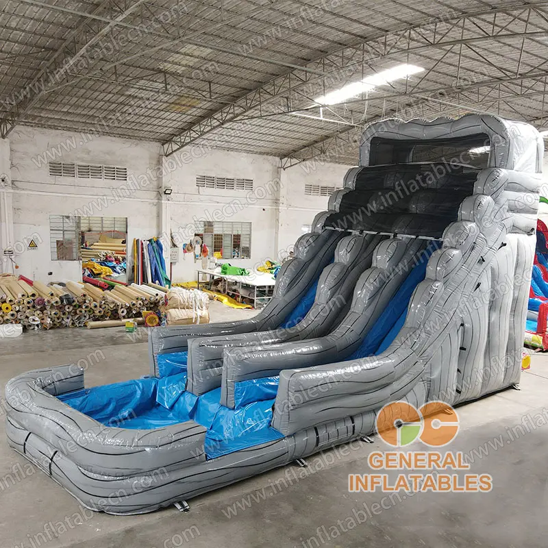 GWS-452 Grey marble dual lane water slides