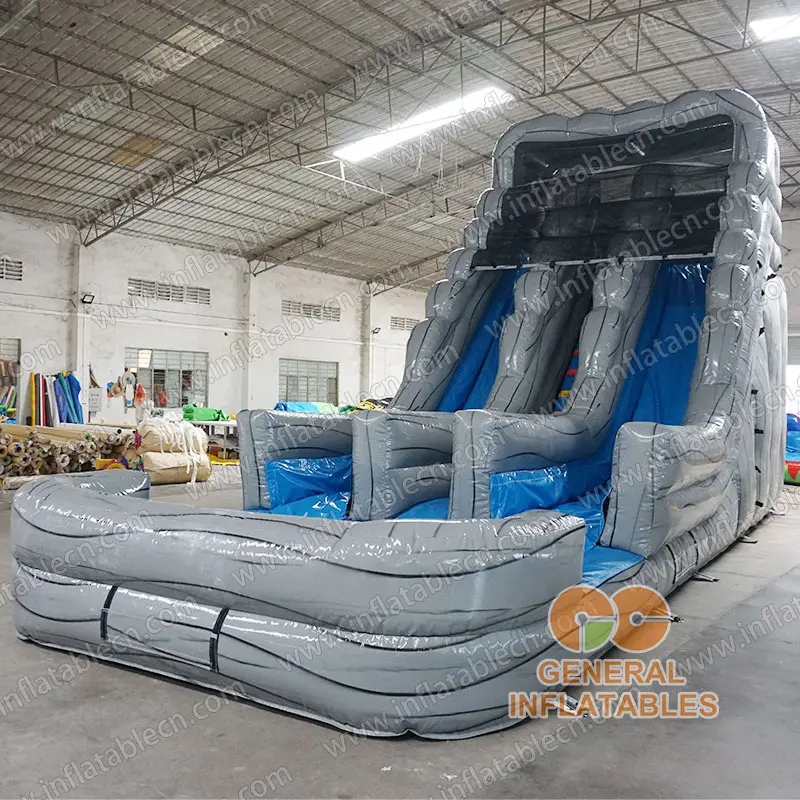 GWS-452 Grey marble dual lane water slides