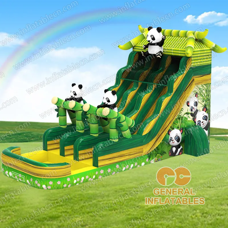 GWS-457 Panda water slide dual lane