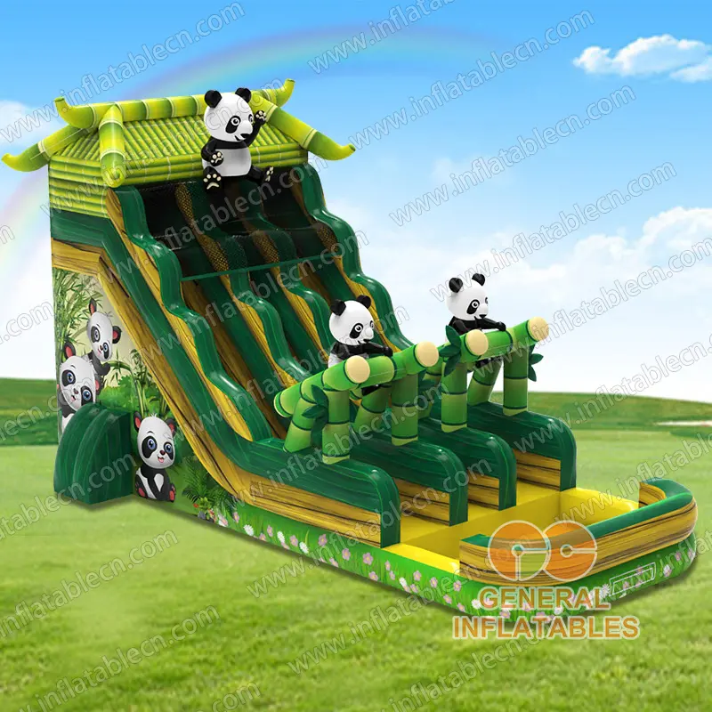 GWS-457 Panda water slide dual lane