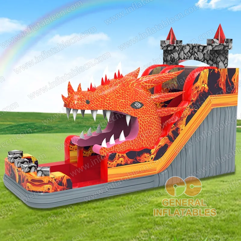 GWS-491 19ft Dragon Shape Inflatable Water Slide