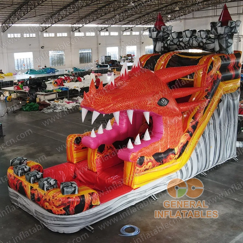 GWS-491 19ft Dragon Shape Inflatable Water Slide