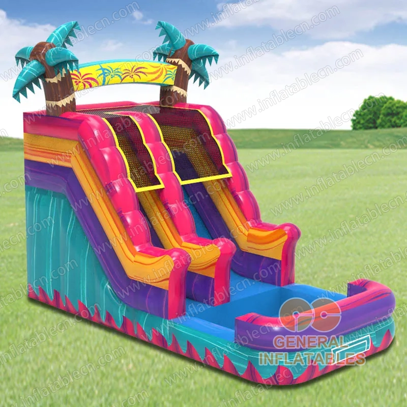 GWS-493 Toboggan Aquatique Island Flow Palms