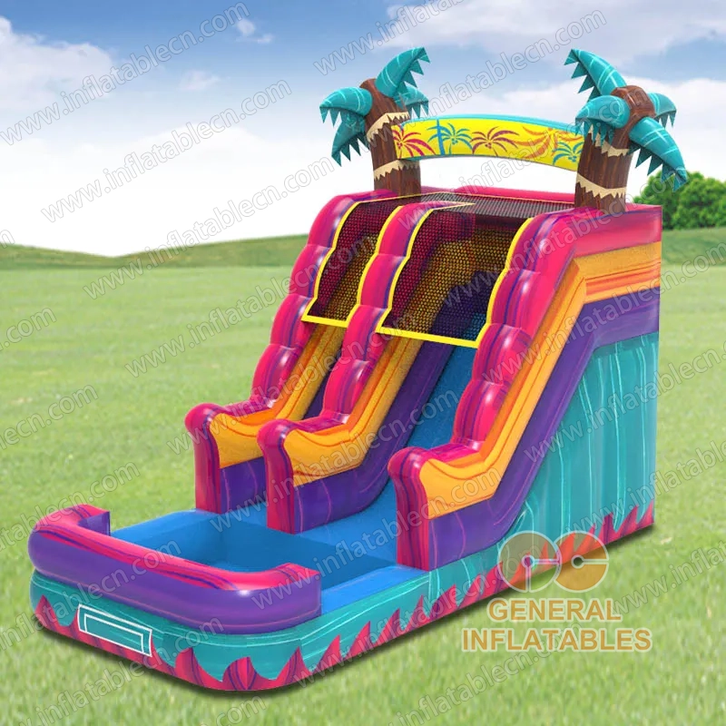 GWS-493 Toboggan Aquatique Island Flow Palms