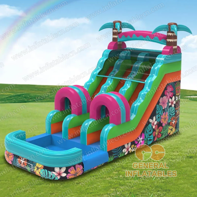 GWS-513 Aloha Tropical  dual Lane Water Slide