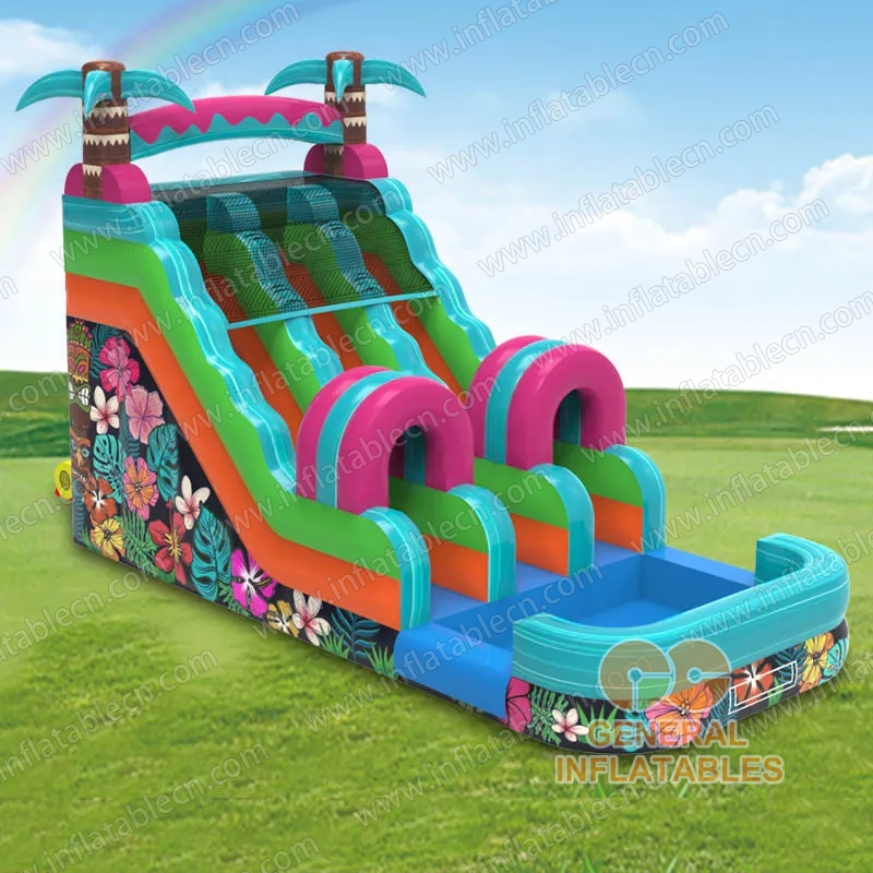 GWS-513 Aloha Tropical  dual Lane Water Slide