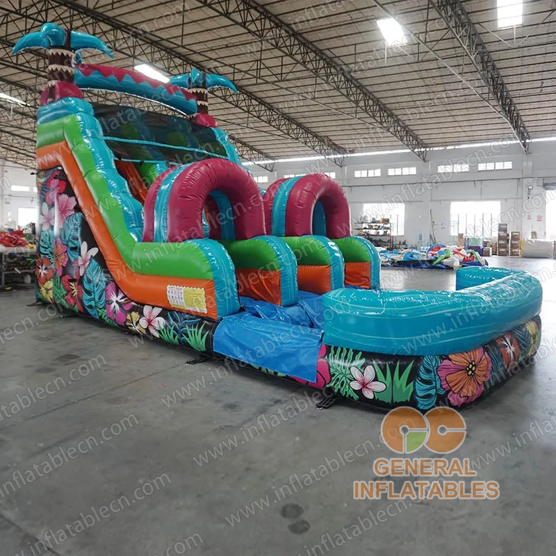 GWS-513 Aloha Tropical  dual Lane Water Slide