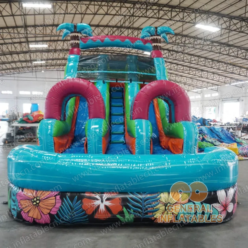 GWS-513 Aloha Tropical  dual Lane Water Slide