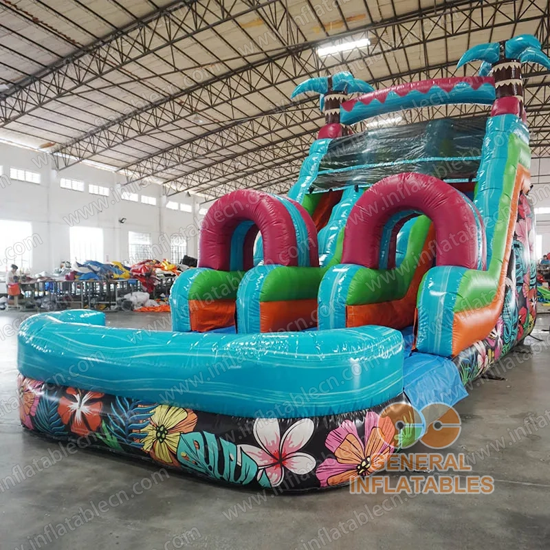 GWS-513 Aloha Tropical  dual Lane Water Slide