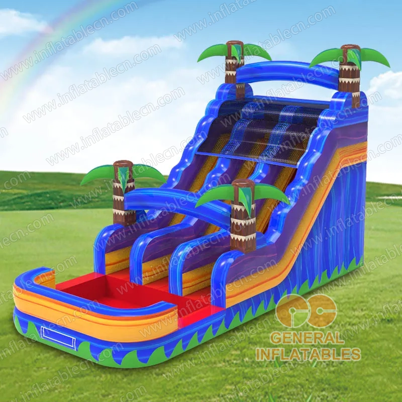GWS-516 Palm Tree Dual Lane Water Slide
