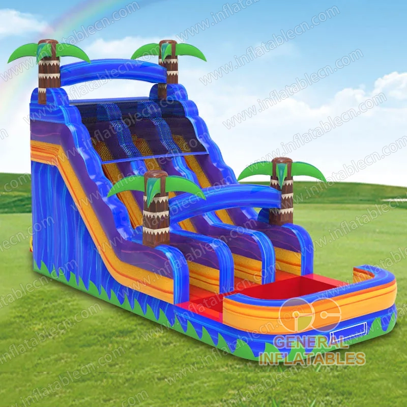 GWS-516 Palm Tree Dual Lane Water Slide