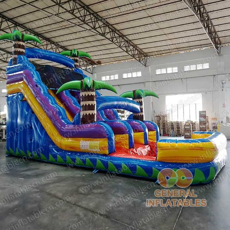 GWS-516 Palm Tree Dual Lane Water Slide