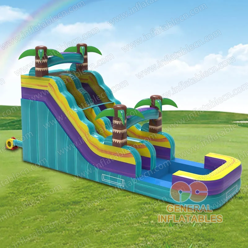 GWS-522 Palm Tree Marble Water Slide
