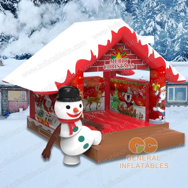 GX-045 Christmas house n snowman