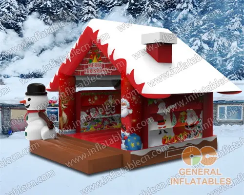 GX-045 Maison de Noël et bonhomme de neige